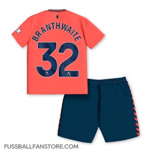 Everton Jarrad Branthwaite #32 Replik Auswärtstrikot Kinder 2023-24 Kurzarm (+ Kurze Hosen)